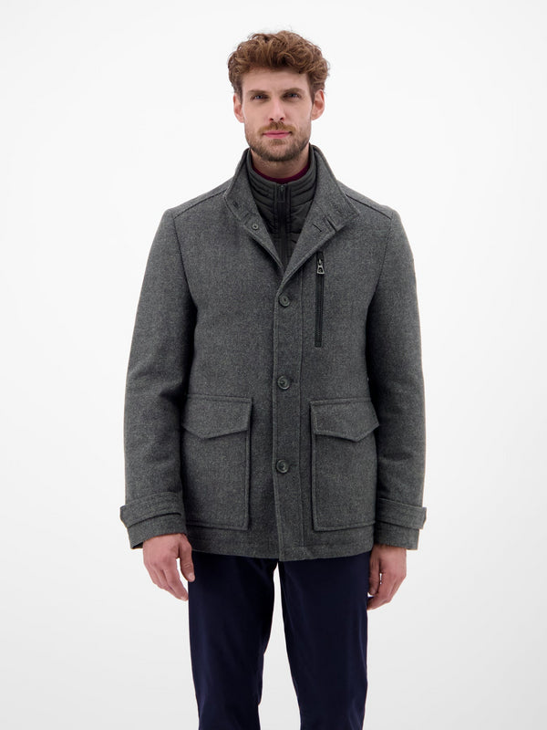 Lerros Men's Modern Wool Jacket with Zip Chest Pocket – 25970500